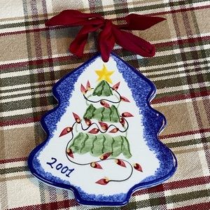 Marketplace 2001 Welcome Home Ceramic Christmas Ornament - Made In Italy